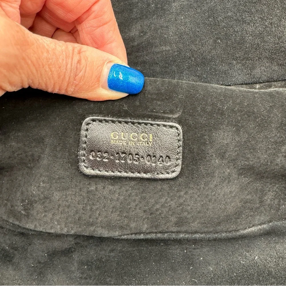 Gucci-Authentic- Vanity Pouch Leather Black - Picture 13 of 15